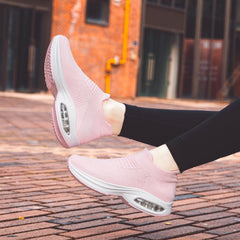 Womens Walking Shoes Sock Casual Ladies Fashion Sneakers Comfortable Slip on Air Cushion Platform