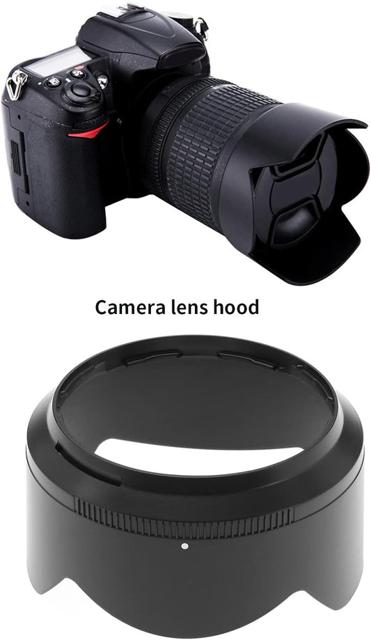 Bayonet Lens Hood Compatible with Nikon Z DX 50-250Mm F/4.5-6.3 VR Lens Replaces HB-90A Lens Cover Lens Shade Camera Photo Photography Accessories Black