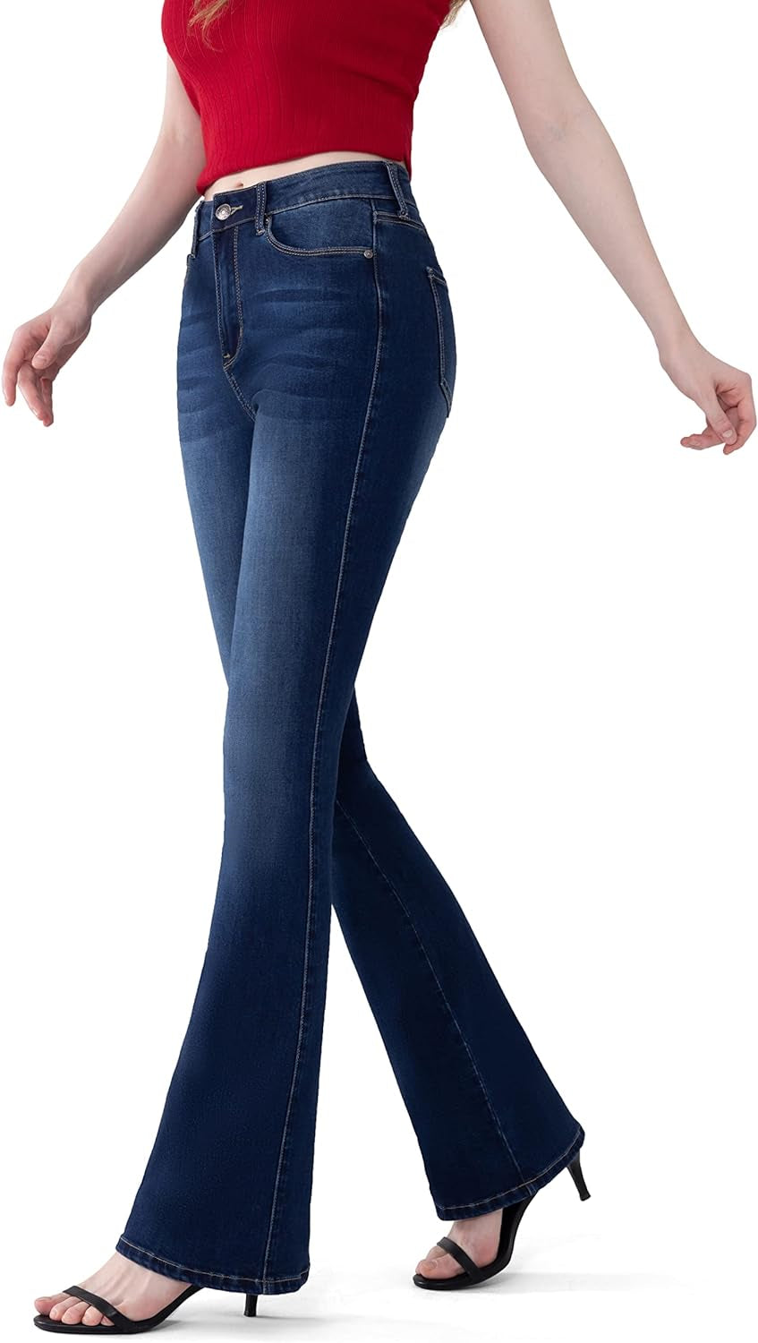 Women'S Colored 98% Cotton All Real Pocket Colored Mid Rise Skinny Stretch Pull on Jeans