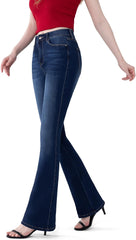 Women'S Colored 98% Cotton All Real Pocket Colored Mid Rise Skinny Stretch Pull on Jeans