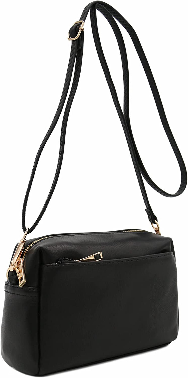 Triple Zip Small Crossbody Bag