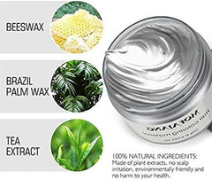 Temporary Silver Gray Hair Wax Pomade for People, Luxury Coloring Mud Grey Hair Dye,Washable Treatment with All Day Hold. Non-Greasy Matte Hairstyle Ash for Party, Cosplay