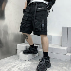 Cyberpunk Shorts Hip Hop Sweatpants Techwear Overalls Slacks Athleisure Men'S Tactical Cargo Streetwear Pants