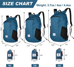 Hiking Daypack,Water Resistant Lightweight Packable Backpack for Travel Camping Outdoor