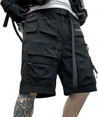 Cyberpunk Shorts Hip Hop Sweatpants Techwear Overalls Slacks Athleisure Men'S Tactical Cargo Streetwear Pants