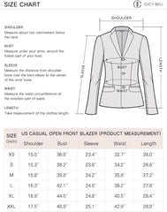 Womens Casual Blazers Open Front Long Sleeve Work Office Jackets Blazer