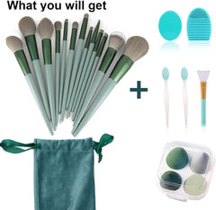 Makeup Brushes 22 Pcs Makeup Kit,Foundation Brush Eyeshadow Brush Make up Brushes Set (Green, 22 Piece Set)