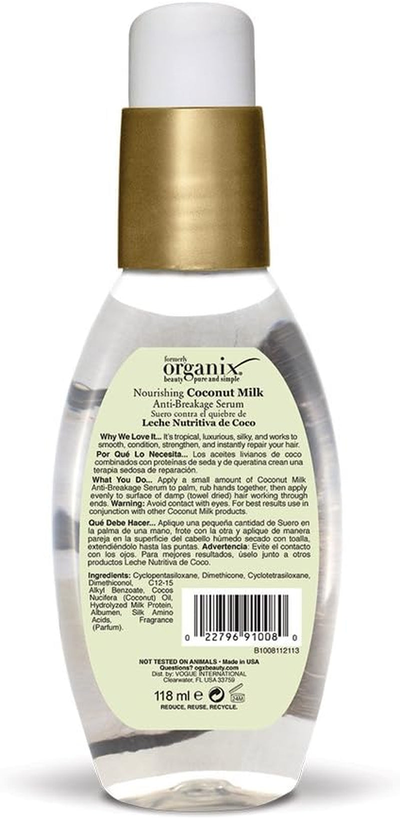 Coconut Milk Anti-Breakage Serum, 118 Ml (91008)