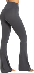 Flare Leggings, Crossover Yoga Pants with Tummy Control, High-Waisted and Wide Leg