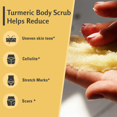 Exfoliating Body Scrub Turmeric Body Scrub and Skin Exfoliator with Collagen and Coconut Oil Gently Exfoliate Face Body Hand and Foot Scrub Moisturizing Body Skincare Products by