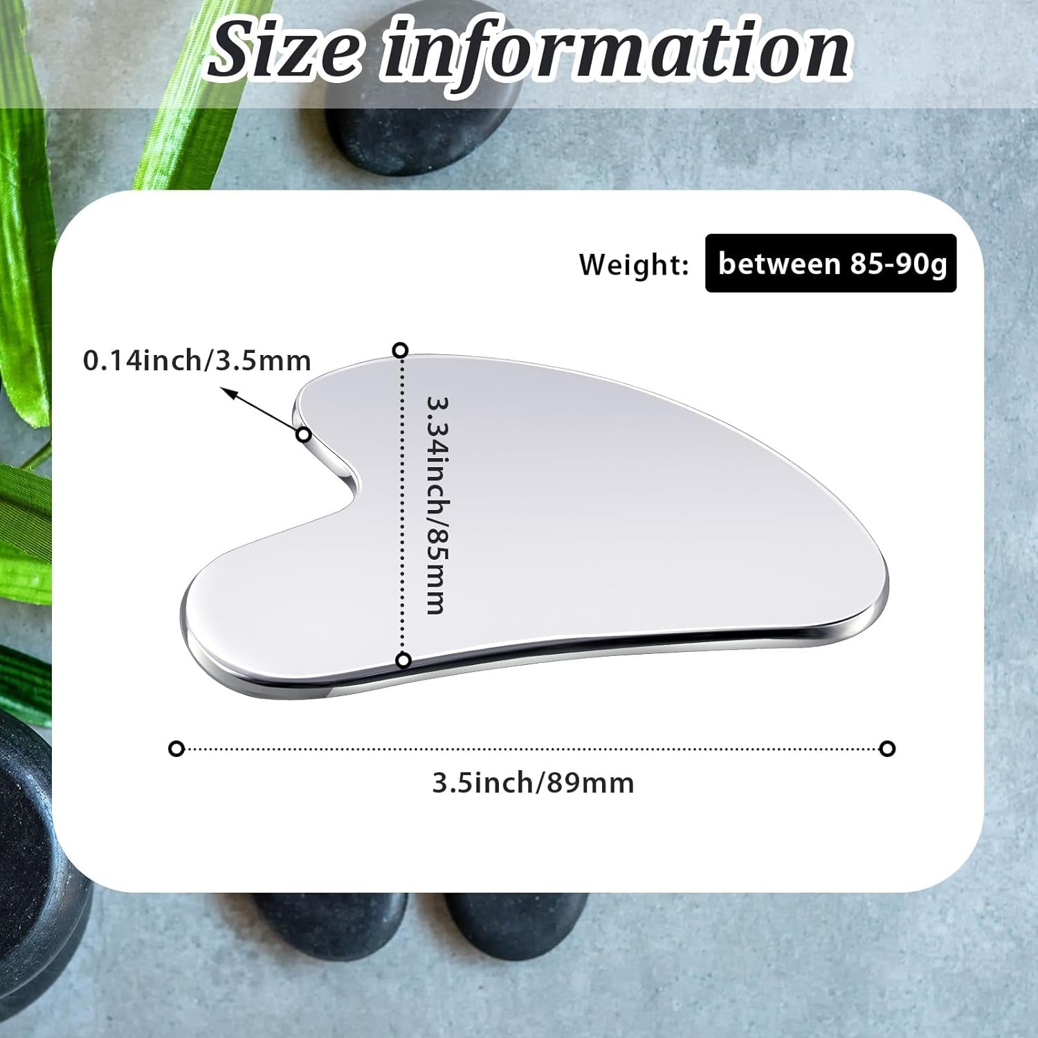 Stainless Steel Gua Sha Facial Tools ;Guasha Tool for Face Metal Gua Sha Tighten Skin Heart Massage Guasha Beauty Tool for Body、 Eyes、 Neck、 Massager with Travel Pouch (Heart Model)