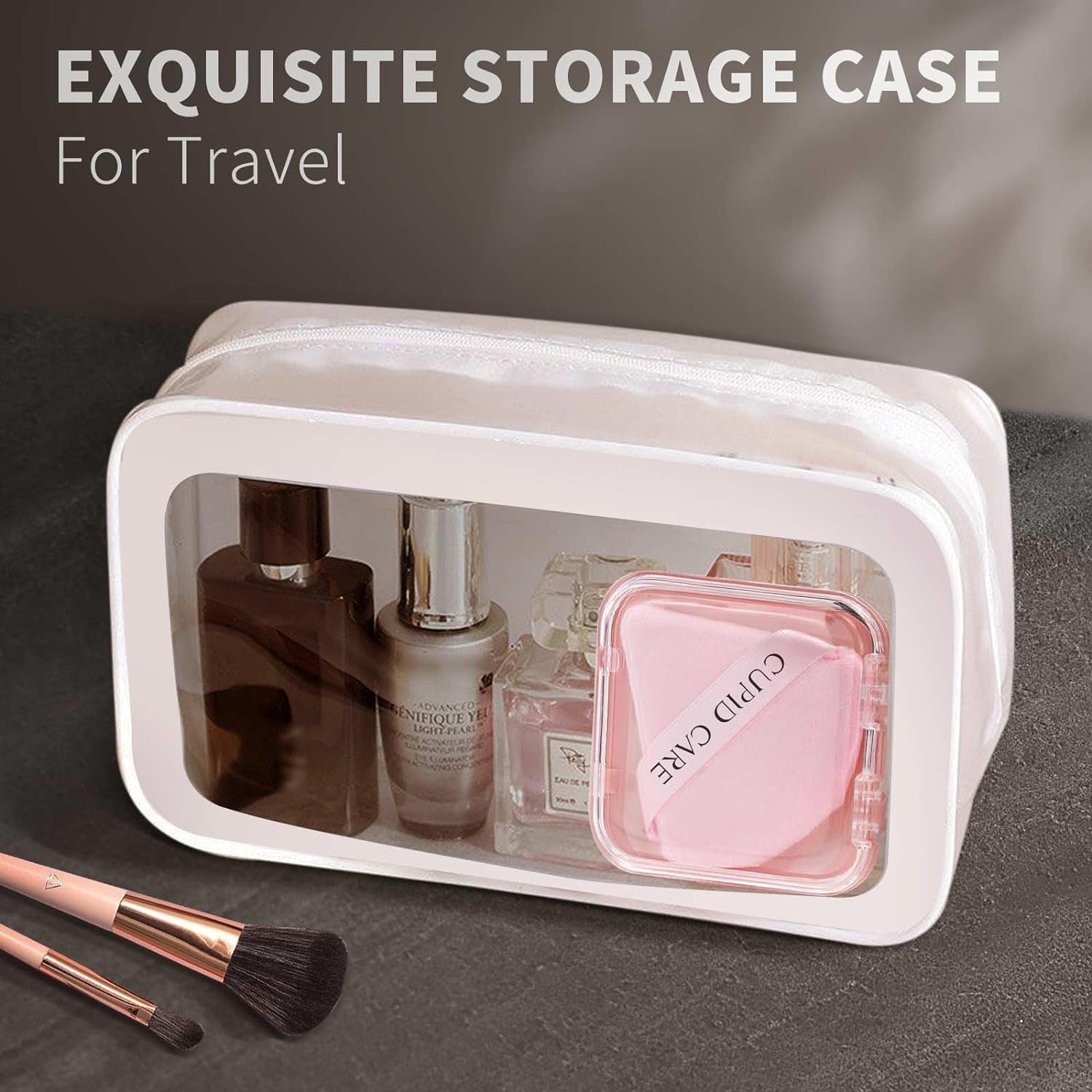 6 Pcs Triangle Powder Puff with 2 Travel Cases, Setting Powder Puffs for Face Powder and Foundation, Velour Makeup Puff for Loose Powder Body Powder, Skin-Friendly, Beauty Makeup Tools