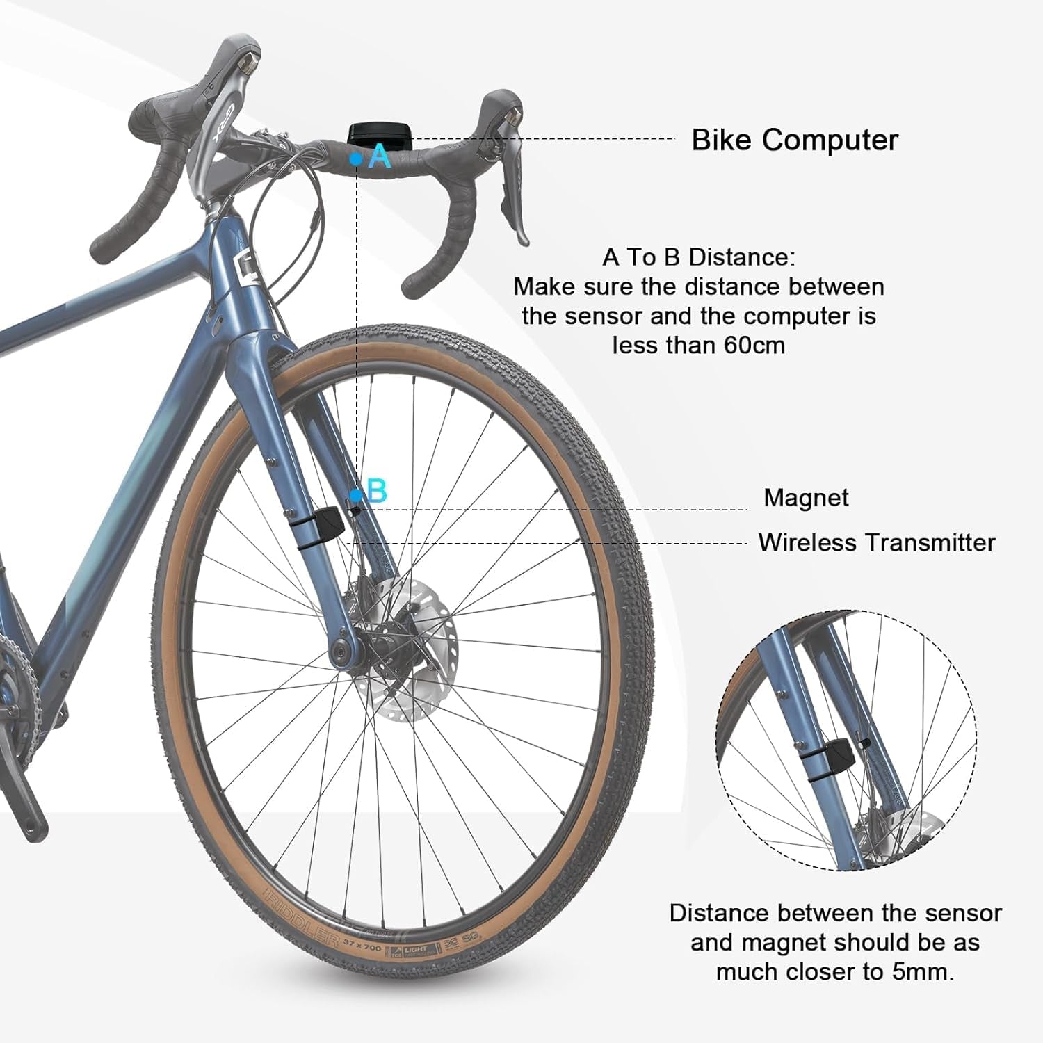 Speedometer & Wireless Odometer for Bicycle Cycle Bike Computer with LCD Display & Multi-Functions