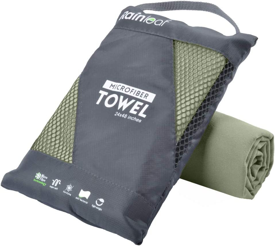 Microfiber Towel Perfect Travel & Gym & Camping Towel. Quick Dry - Super Absorbent - Ultra Compact - Lightweight. Suitable for Trip, Beach, Shower, Backpacking, Pool