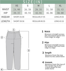 Women'S Wide Leg Pants High Elastic Waisted in the Back Business Work Trousers Long Straight Suit Pants