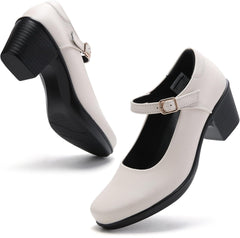 Women'S Pumps Mary Jane Chunky Heels for Women Shoes