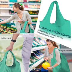 Rolled up Grocery Bags Reusable Shopping Bags Foldable for Groceries