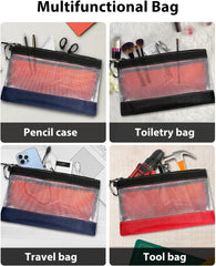 Clear Tool Pouch, Small Tool Bag, 12" Zipper Pouch, Tool Pouch Bag for Tool Box Organizers and Storage, Heavy Duty Small Tool Pouch for Men and Women,3 Pack