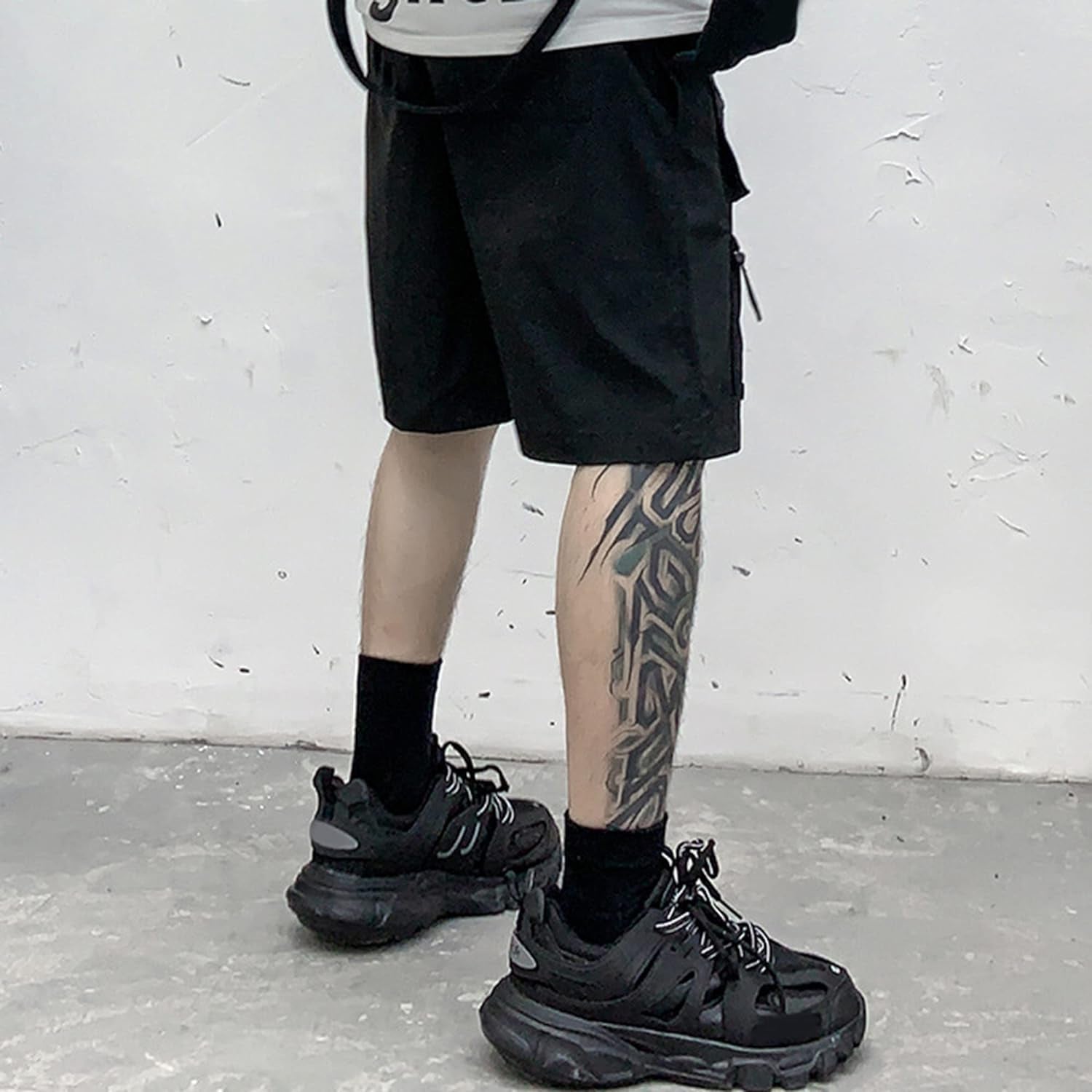 Cyberpunk Shorts Hip Hop Sweatpants Techwear Overalls Slacks Athleisure Men'S Tactical Cargo Streetwear Pants