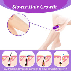 Crystal Hair Eraser for Women, Painless Remover, Removal Device Shaving Stone, Quick and Easy Back Legs Arms, Reusable Washable Crystal Hair Eraser