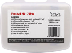 76-Piece First-Aid Kit, All-Purpose Use for Minor Cuts and Scrapes, Durable Water-Resistant Case, Convenient and Portable, FSA & HSA Eligible