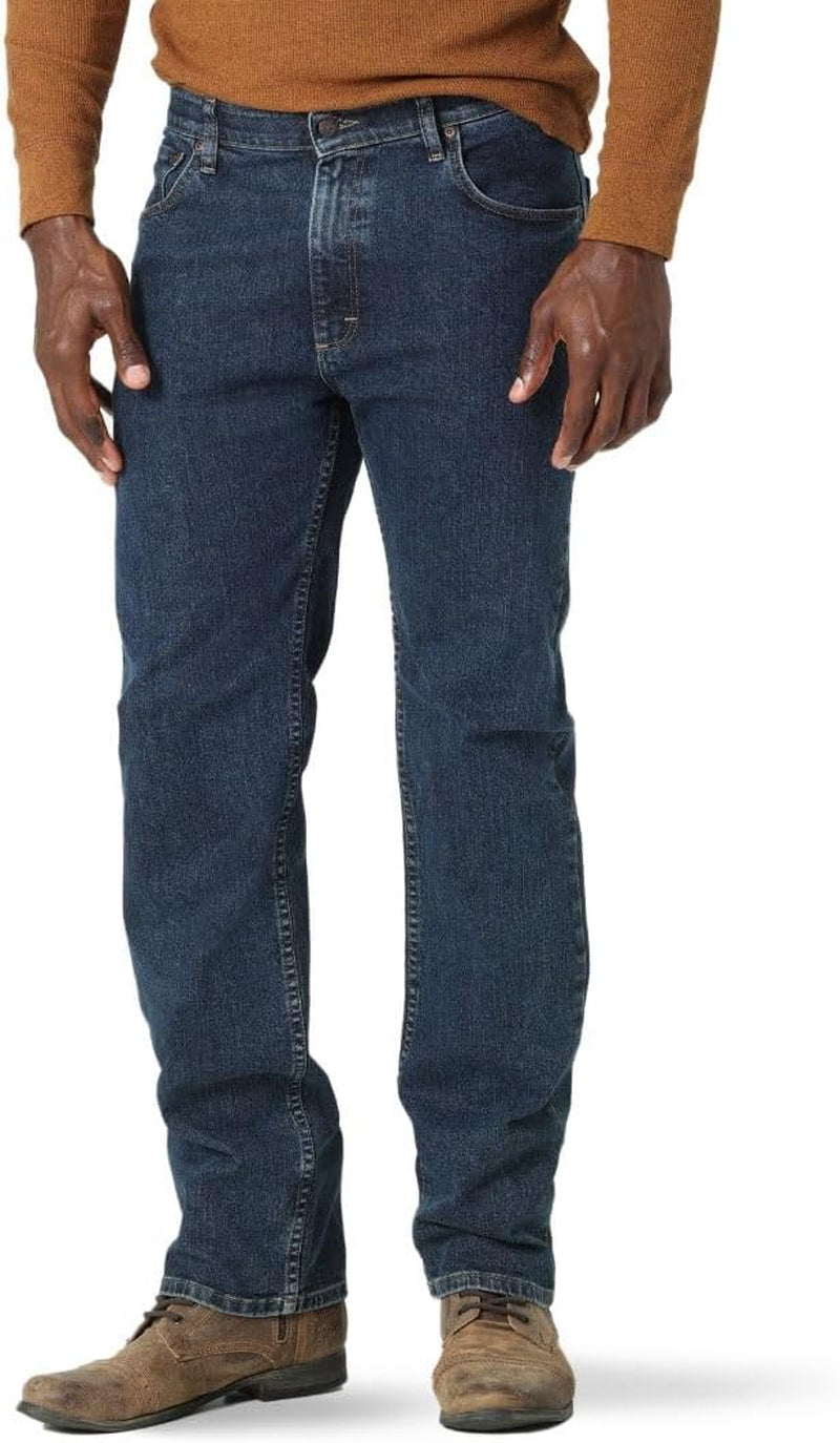 Wrangler Men'S Comfort Flex Waist Jeans, Dark Stonewash, 38W X 32L US