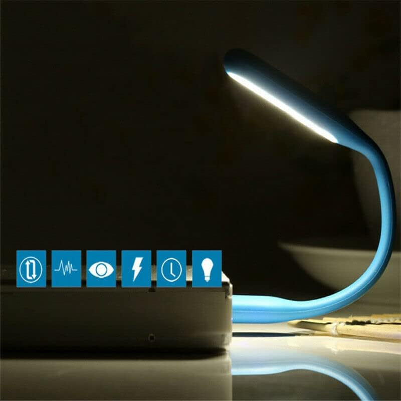 2 Pcs USB LED Lamp Portable Bright LED Lights for Power Bank, Computer, PC, Laptop, Desktop (Black)