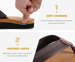 Mens Flip Flops Arch Support Lightweight Cushioned Yoga Foam Summer Holiday Beach Sandals Soft Fabric Shower Non-Slip Thongs