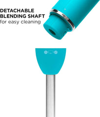 Immersion Stick Hand Blender with Stainless Steel Blades, Powerful Electric Ice Crushing 2-Speed Control Handheld Food Mixer, Purees, Smoothies, Shakes, Sauces & Soups, Sky Blue