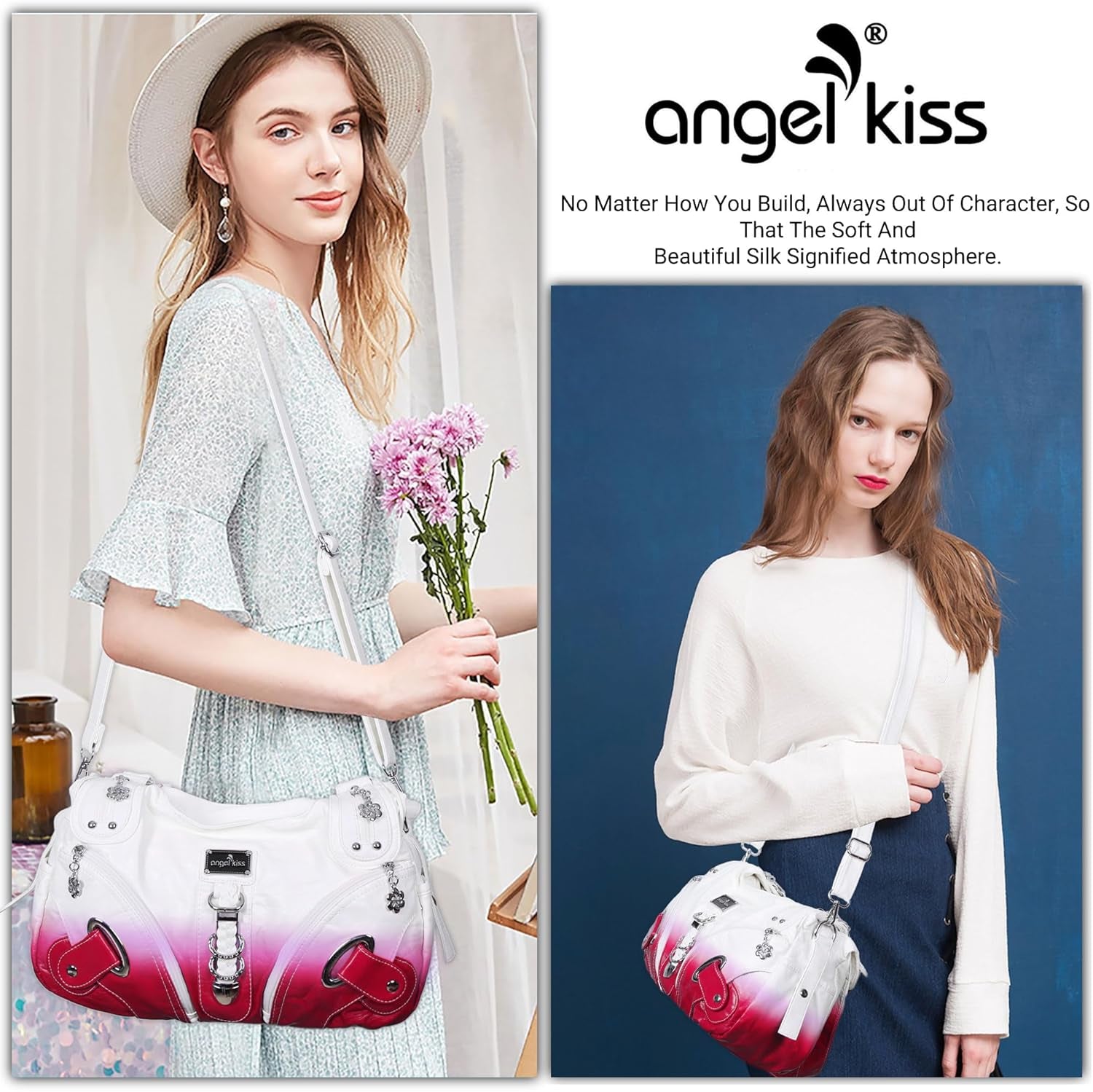 Angelkiss Hobo Purses and Handbags for Women Satchel Handbag Women Purses Large Daily Shoulder Bags