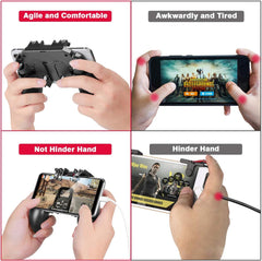 Mobile Game Controller for Iphone & Android, Pubg Mobile Controller with Cooling Fan, Phone Triggers for Gaming, Gaming Grip Joystick Gamepad Shoot Aim Keys for 4.7-6.5" Phone