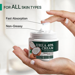 Urea Cream 40 Percent for Feet, 40% Urea Foot Cream for Dry Cracked Heels Knees Elbows Callus Hands Repair Treatment with 2% Salicylic Acid, Foot Moisturizer, Dead Skin Remover