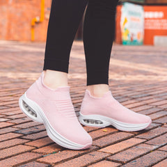 Womens Walking Shoes Sock Casual Ladies Fashion Sneakers Comfortable Slip on Air Cushion Platform