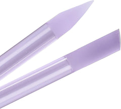 Glass Cuticle Pusher - 1Pc Purple Glass Cuticle Pusher Tool. Dual Ended Czech Glass Crystal Cuticle Pusher with Pointed and Slanted Ends