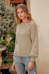 Women'S 2024 Winter Pullover Sweater Casual Long Sleeve Crewneck Loose Chunky Knit Jumper Tops Blouse, Apricot, Medium