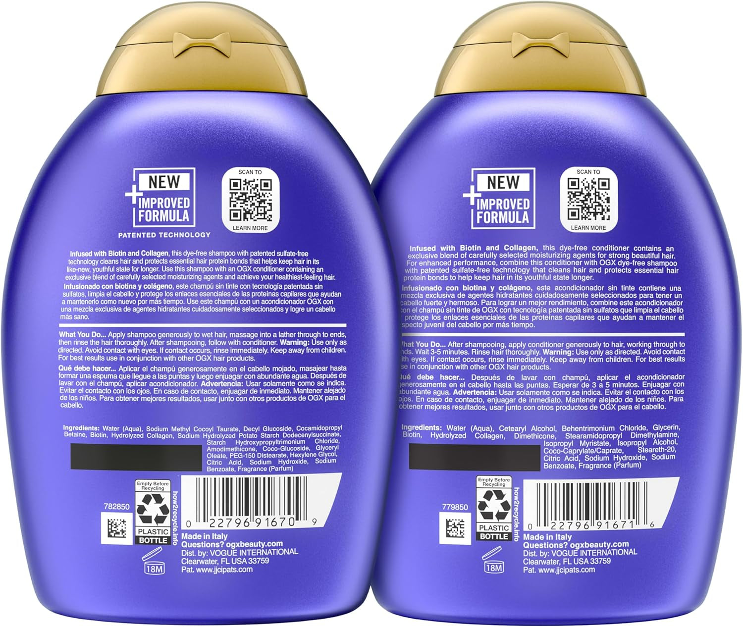 Thick & Full + Biotin & Collagen Shampoo & Conditioner Set 380Ml, 2 Ct