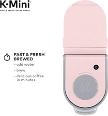 K-Mini Single Serve K-Cup Pod Coffee Maker, Dusty Rose, 6 to 12 Oz. Brew Sizes