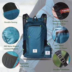 Hiking Daypack,Water Resistant Lightweight Packable Backpack for Travel Camping Outdoor