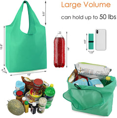 Rolled up Grocery Bags Reusable Shopping Bags Foldable for Groceries