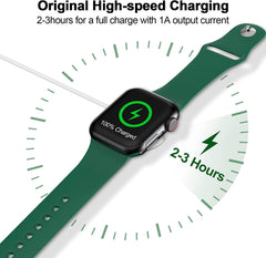 𝟐𝟎𝟐𝟒 𝐔𝐩𝐠𝐫𝐚𝐝𝐞𝐝 for Apple Watch Charger Magnetic Fast Charging Cable [Portable] Magnetic Wireless Charging Compatible with Iwatch Series Ultra/9/8/7/6/Se/Se2/5/4/3/2-[3.3Ft] White