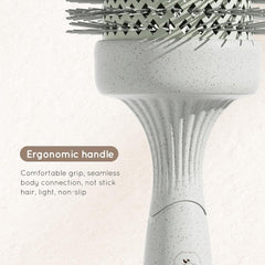 3 in 1 Hair round Hair Brush Set - Naturally Degradable & Luxury Quality Brushes for Blow Drying, and Precise Heat Styling - Light Weight & Sleek Design for Smooth Hair and Volume.