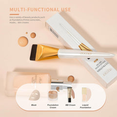 Flat Foundation Brush for Liquid Makeup,Ultra Thin Liquid Foundation Brush Premium Makeup Face Brush for Blending, Cream, Liquid Blush Face Makeup Tool Body Makeup Brush