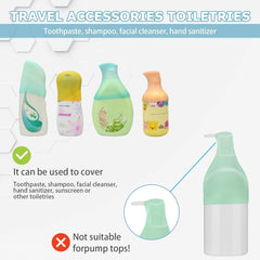 8 Pack Silicone Bottle Covers, Travel Essentials for Women Men, Travel Size Toiletries, Cruise Ship Essentials, Accessories Luggage, Travel Must Haves, Elastic Sleeves for Leak Proofing