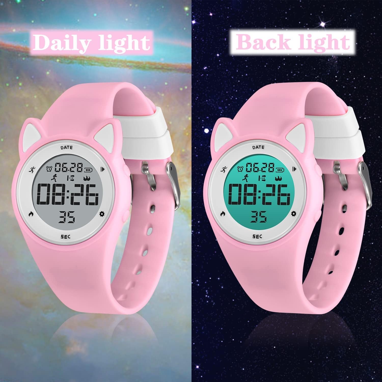 Kids Watches Digital Sport Watch for Girls Boys, Fitness Tracker with Alarm Clock, Stopwatch, No App Waterproof Watches for Teens Students Ages 5-12