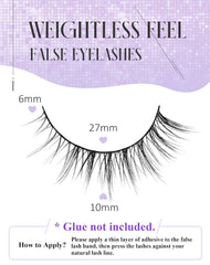 Natural Lashes Natural Eyelashes Short Eyelashes Natural Look False Eyelashes Wispy Eye Lashes 10Mm Small Lashes Fake Lashes K50