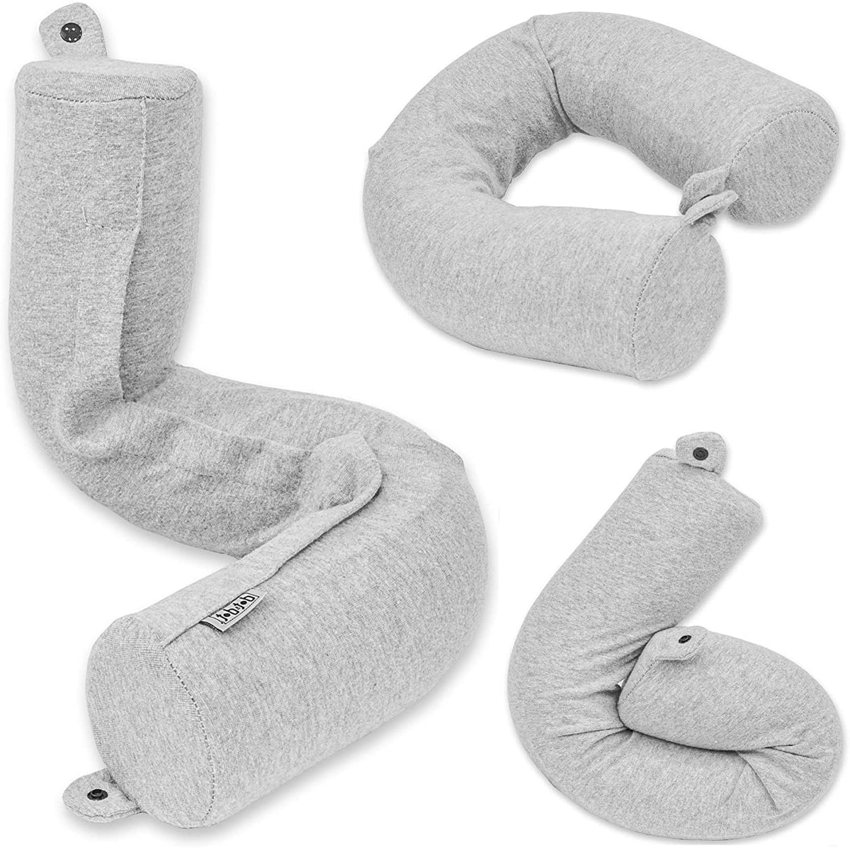 Twist Memory Foam Travel Pillow for Neck, Chin, Lumbar and Leg Support - Neck Pillows for Sleeping Travel Airplane for Side, Stomach and Back Sleepers - Adjustable, Bendable Roll Pillow