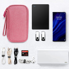 Travel Cable Organizer,Electronics Accessories Cases, All-In-One Storage Bag,[Waterproof] Accessories Carry Bag for USB Data Cable,Earphone Wire,Power Bank, Phone,Pink