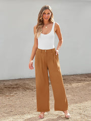 Wide Leg Dress Pants Women'S High Waisted Dressy Trousers