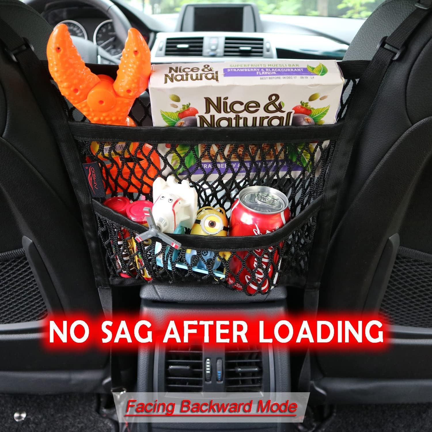 3-Layer Car Mesh Organizer, Seat Back Net Bag, Barrier of Backseat Pet Kids, Cargo Tissue Purse Holder, Driver Storage Netting Pouch. (3 Optional Styles)