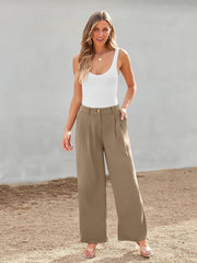 Wide Leg Dress Pants Women'S High Waisted Dressy Trousers